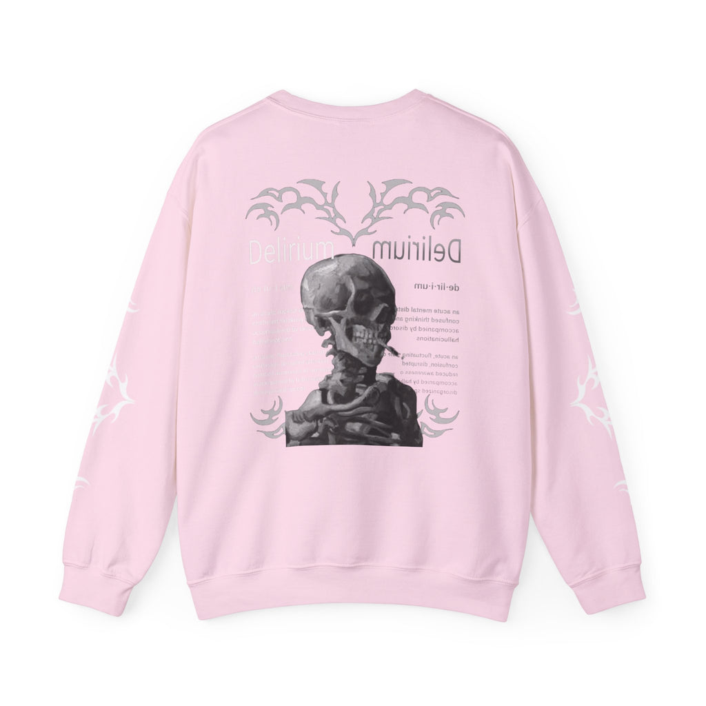 Delirium Skull Gothic Crewneck Sweatshirt | Skull Art Crewneck