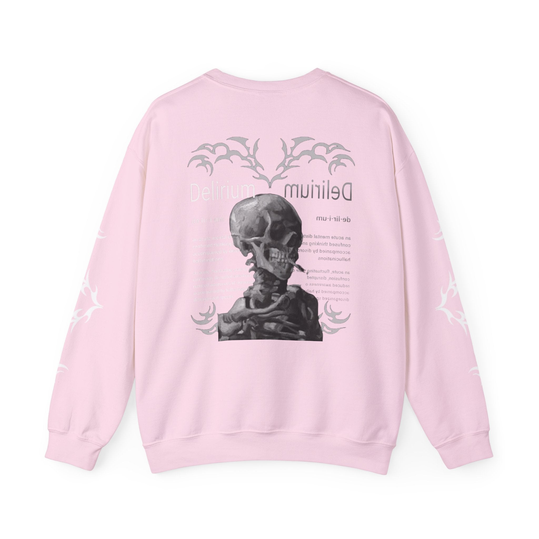 Delirium Skull Gothic Crewneck Sweatshirt | Skull Art Crewneck