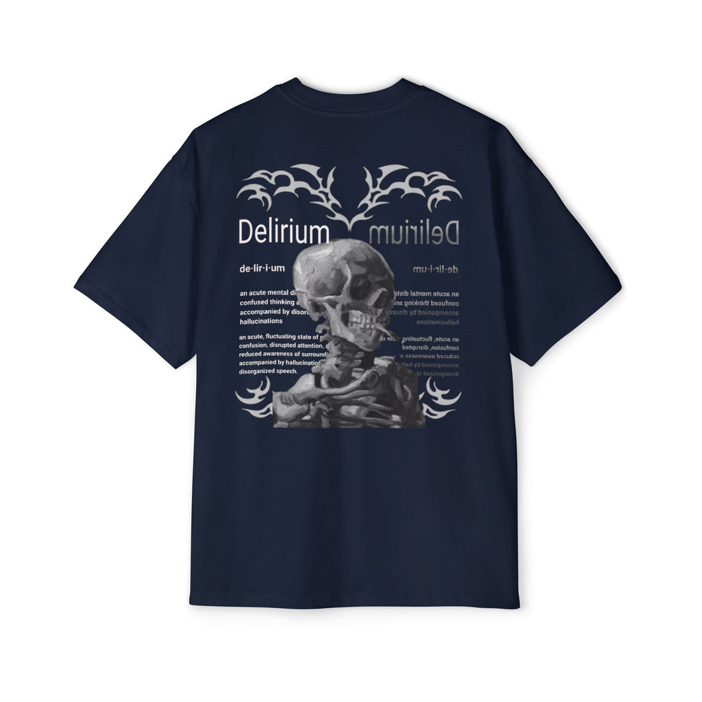 Skull Anatomy Graphic Tee — 'Delirium' Retro Gothic Oversized T-Shirt