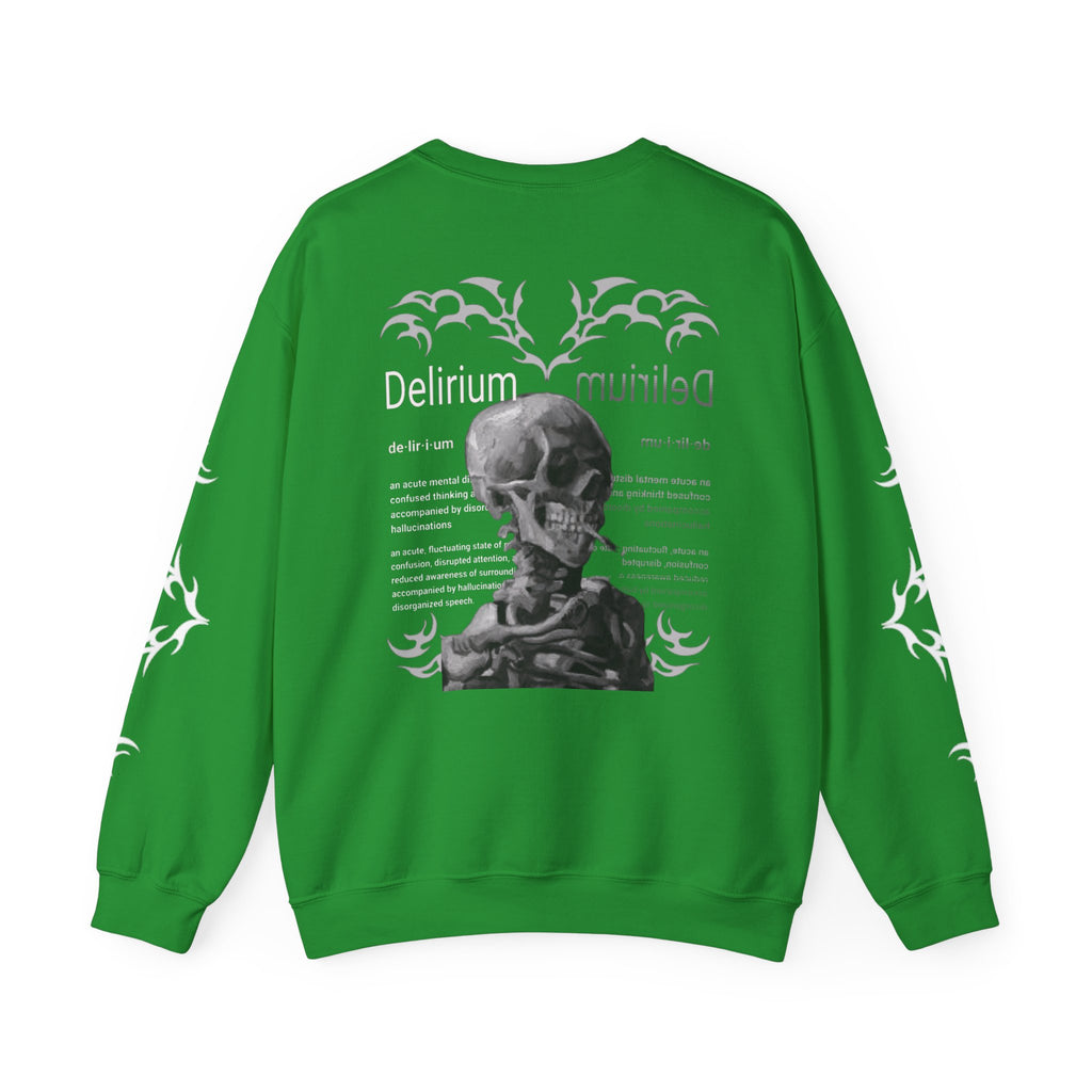 Delirium Skull Gothic Crewneck Sweatshirt | Skull Art Crewneck