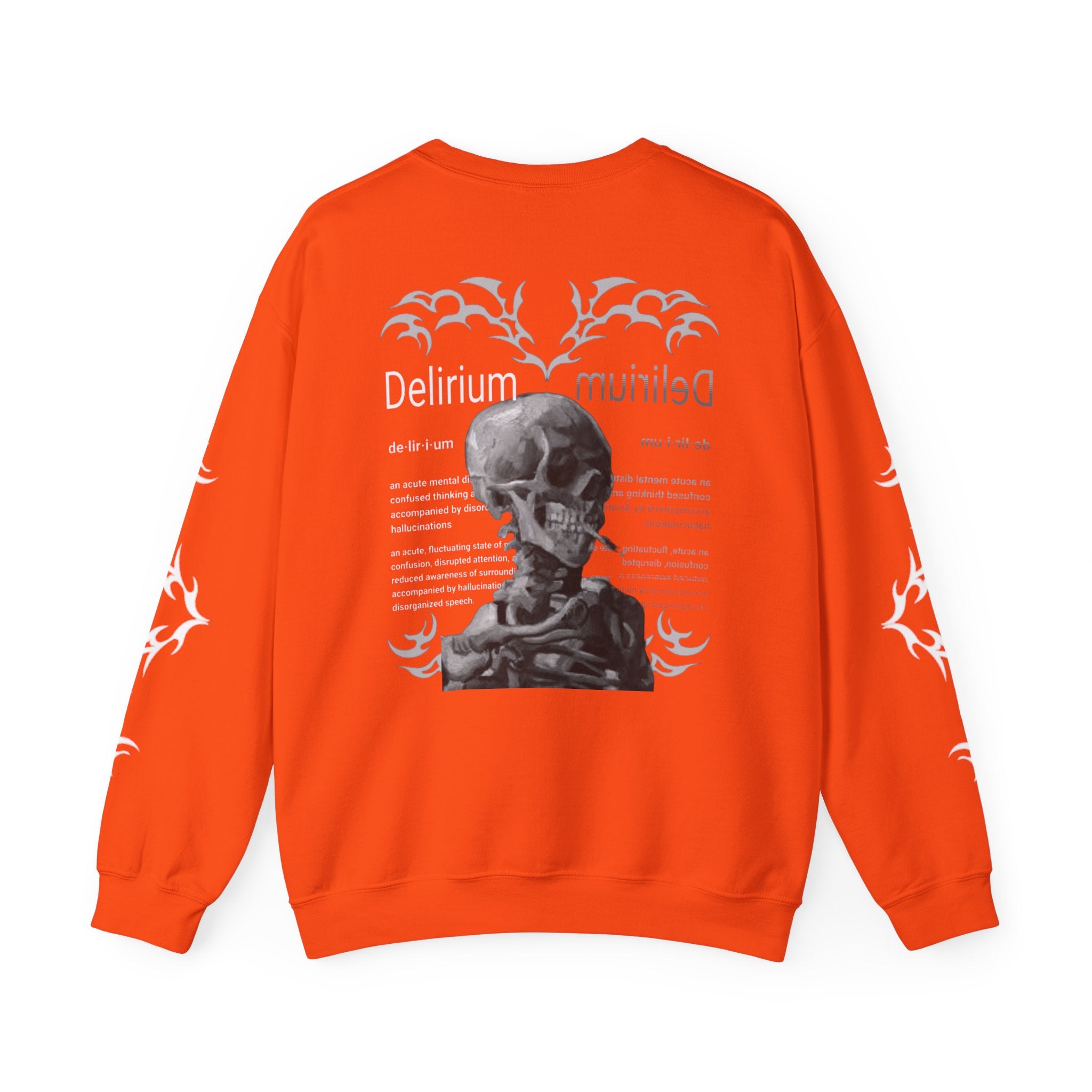Delirium Skull Gothic Crewneck Sweatshirt | Skull Art Crewneck