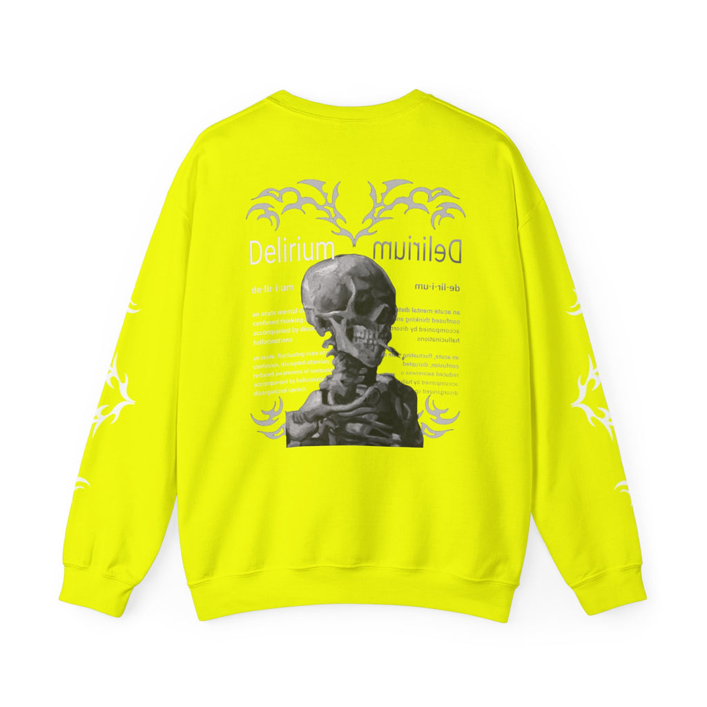 Delirium Skull Gothic Crewneck Sweatshirt | Skull Art Crewneck