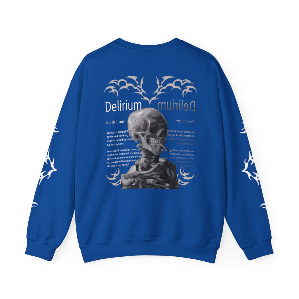 Delirium Skull Gothic Crewneck Sweatshirt | Skull Art Crewneck
