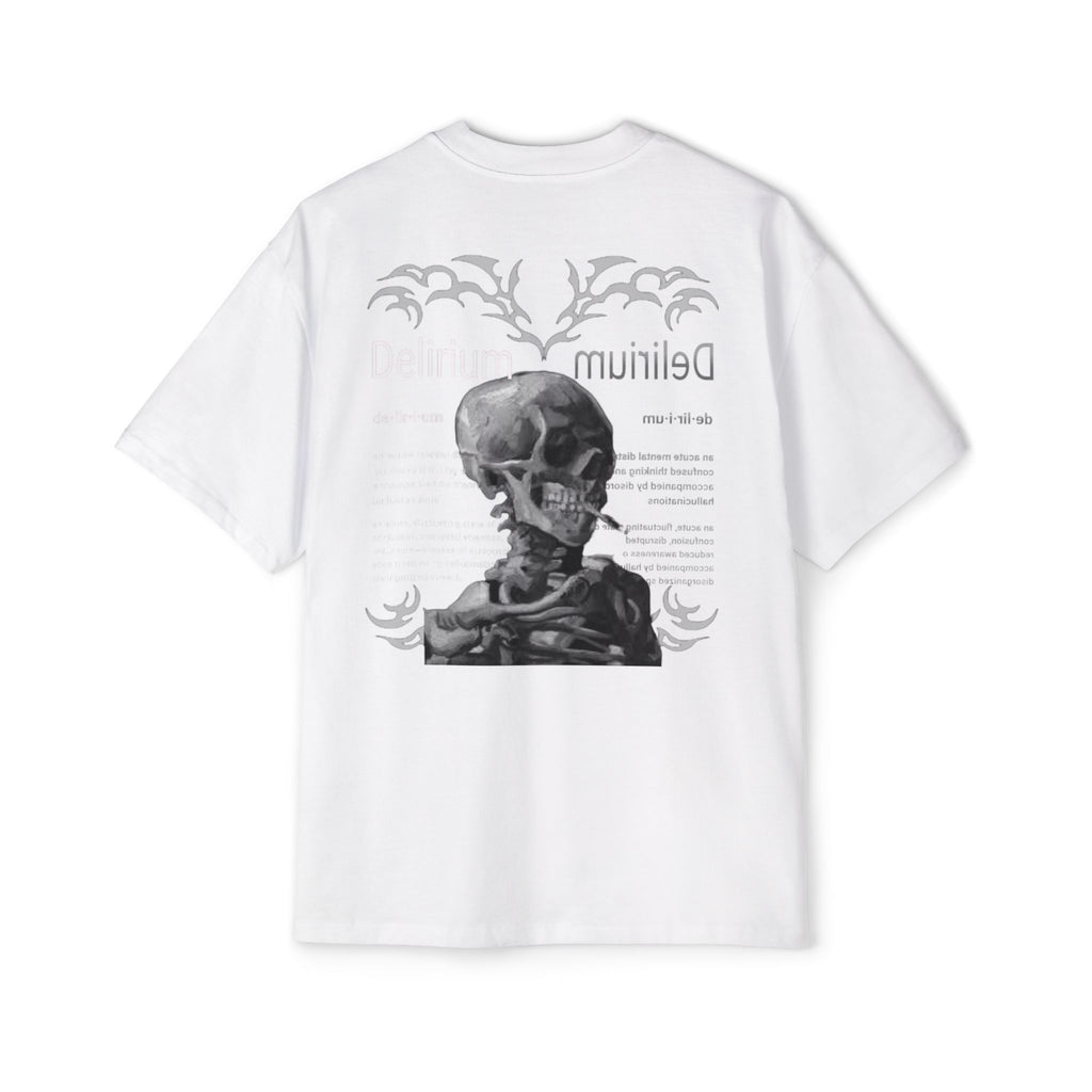 Skull Anatomy Graphic Tee — 'Delirium' Retro Gothic Oversized T-Shirt