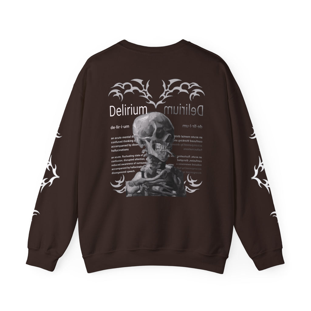 Delirium Skull Gothic Crewneck Sweatshirt | Skull Art Crewneck