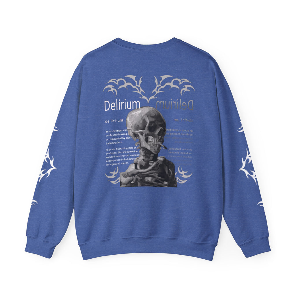 Delirium Skull Gothic Crewneck Sweatshirt | Skull Art Crewneck
