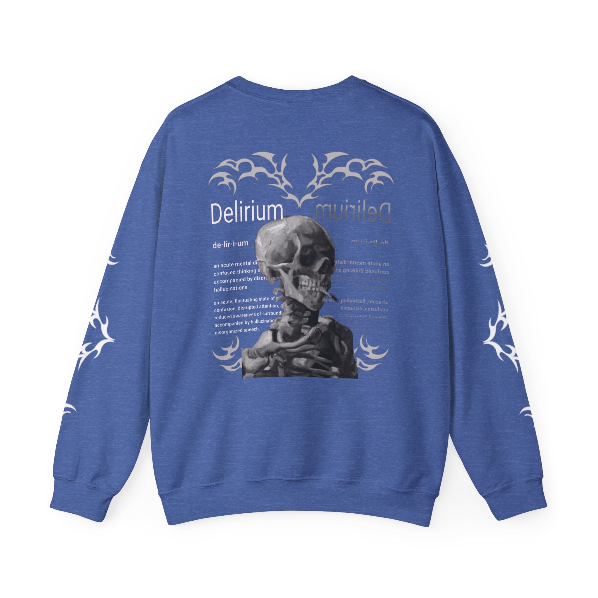 Delirium Skull Gothic Crewneck Sweatshirt | Skull Art Crewneck