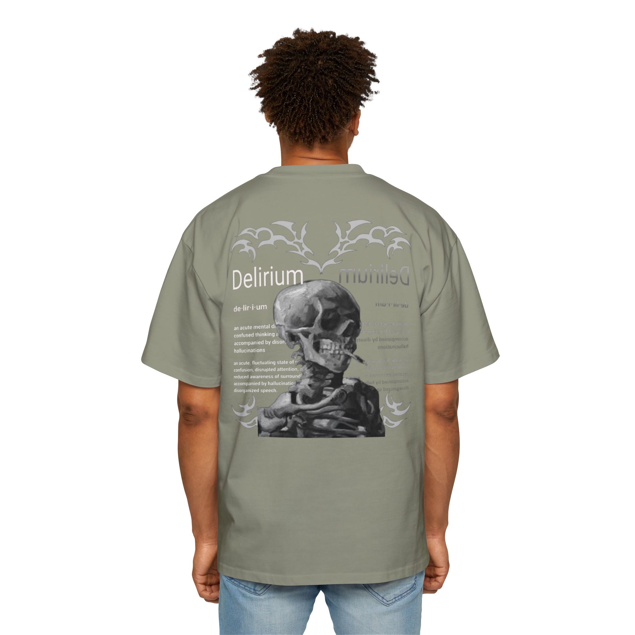 Skull Anatomy Graphic Tee — 'Delirium' Retro Gothic Oversized T-Shirt