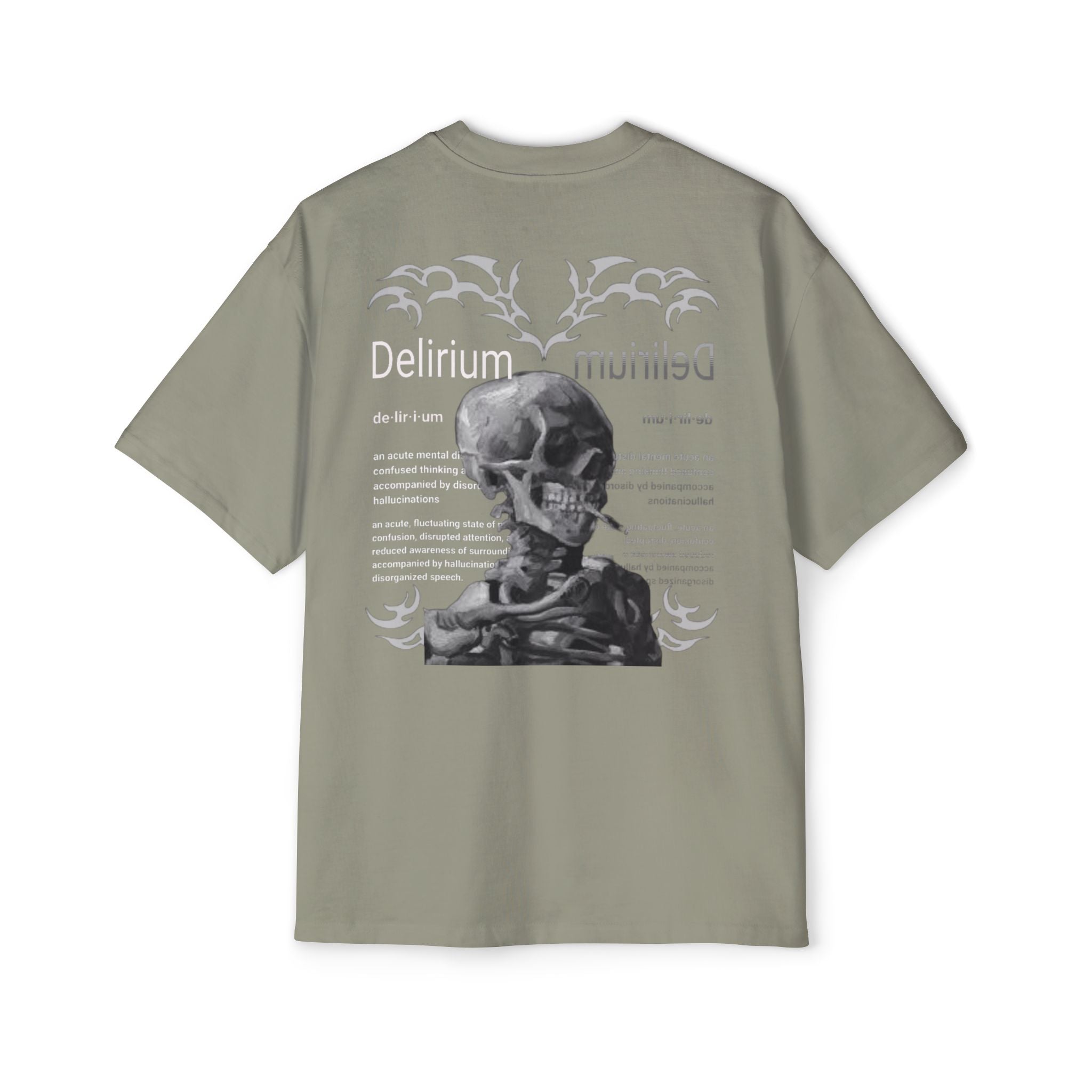 Skull Anatomy Graphic Tee — 'Delirium' Retro Gothic Oversized T-Shirt