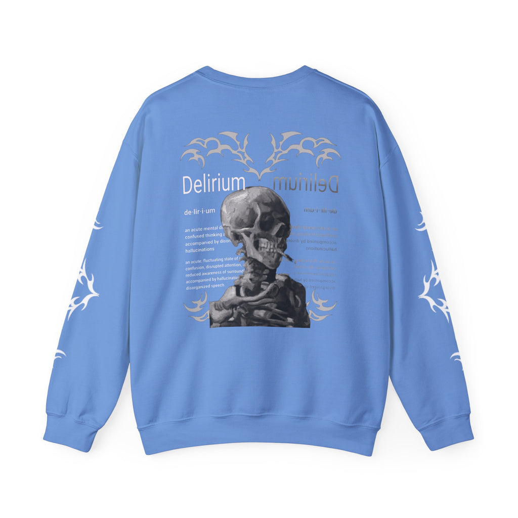 Delirium Skull Gothic Crewneck Sweatshirt | Skull Art Crewneck