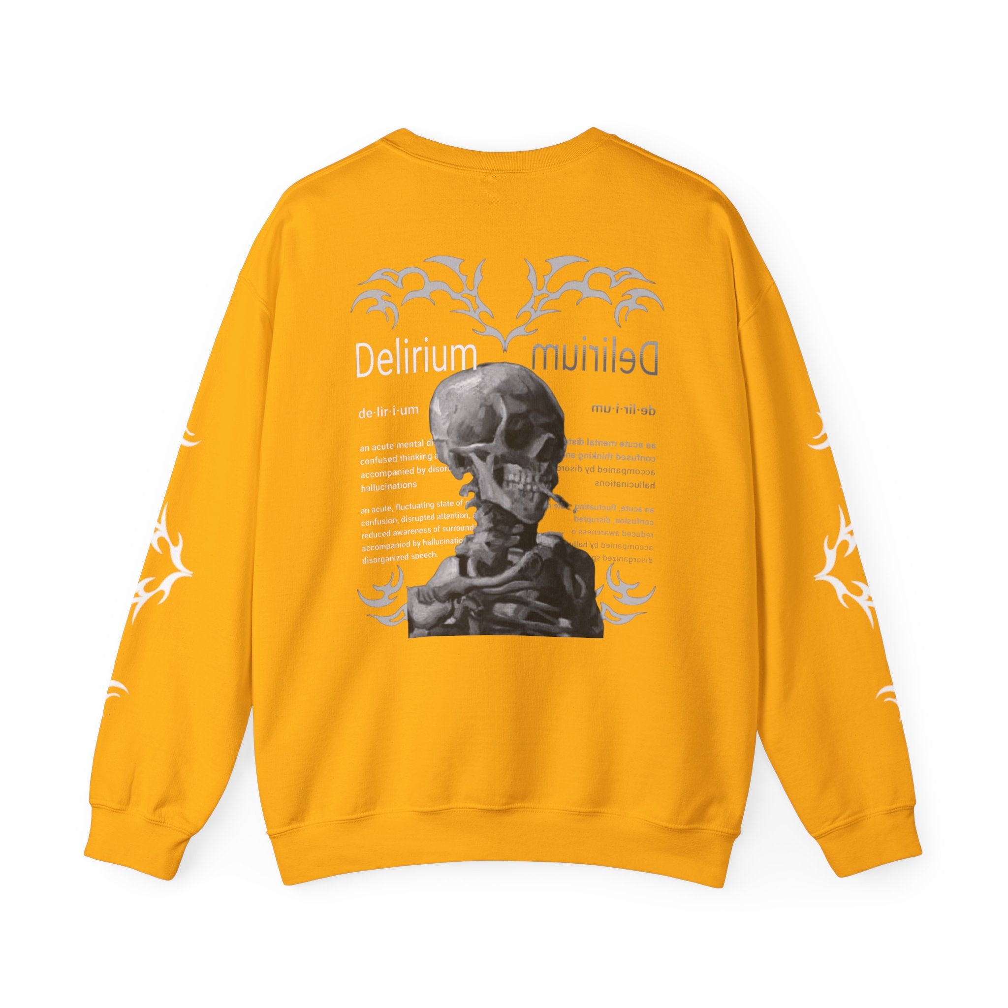 Delirium Skull Gothic Crewneck Sweatshirt | Skull Art Crewneck
