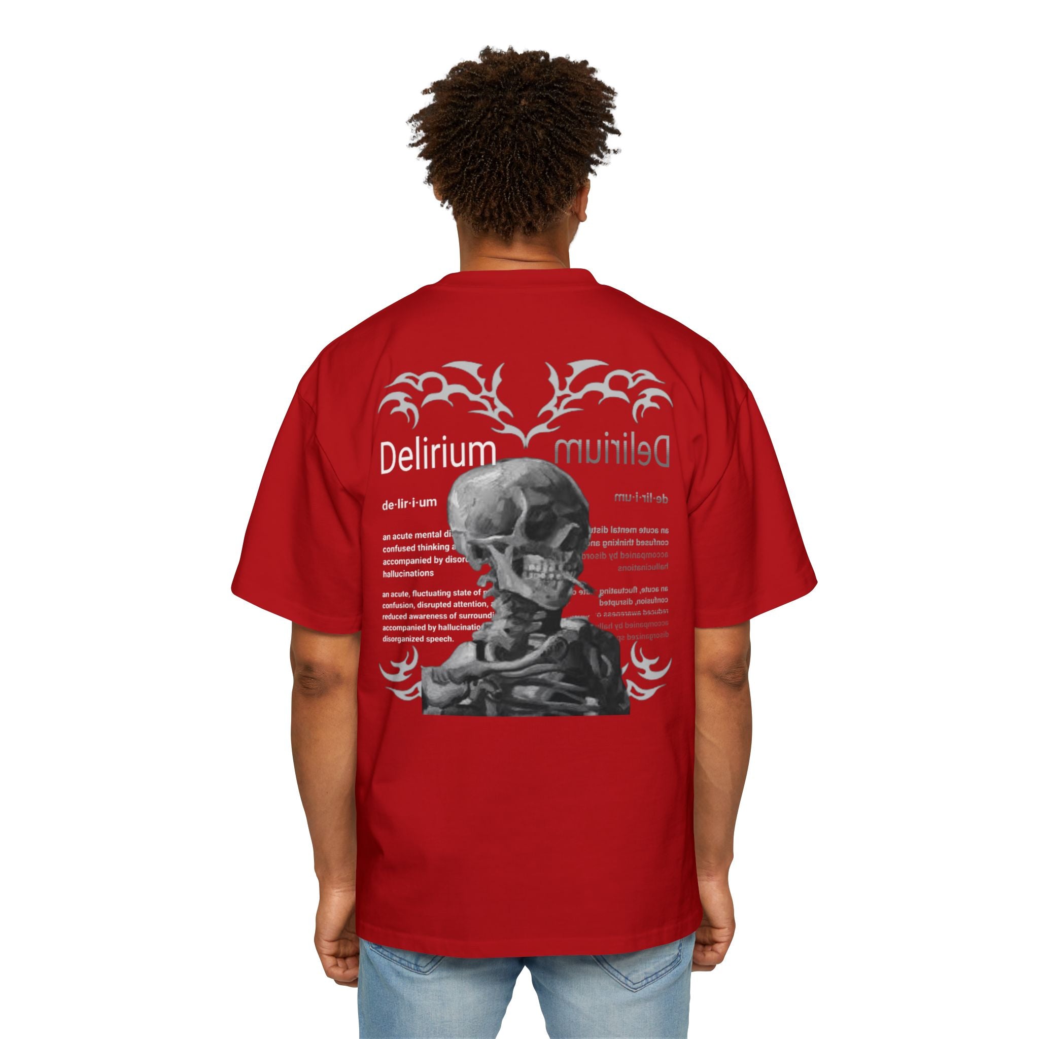 Skull Anatomy Graphic Tee — 'Delirium' Retro Gothic Oversized T-Shirt