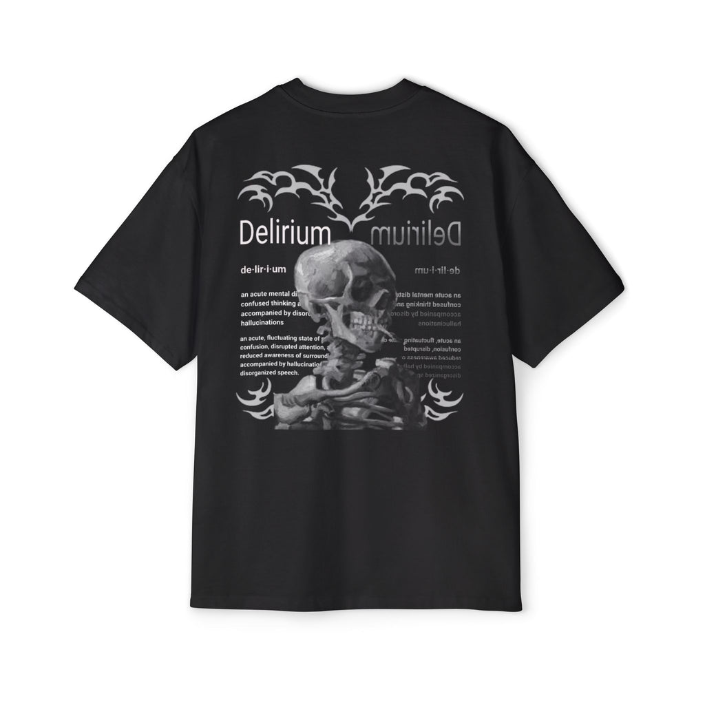 Skull Anatomy Graphic Tee — 'Delirium' Retro Gothic Oversized T-Shirt