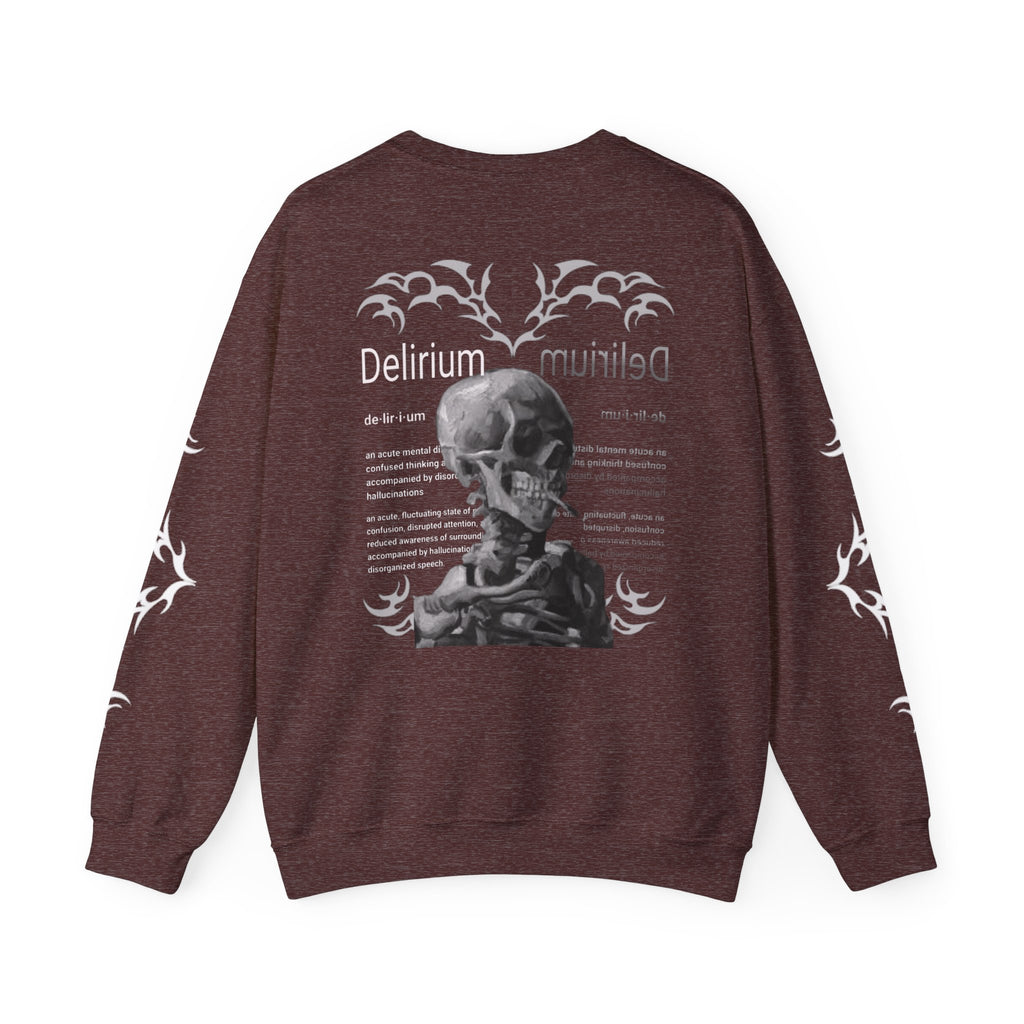 Delirium Skull Gothic Crewneck Sweatshirt | Skull Art Crewneck