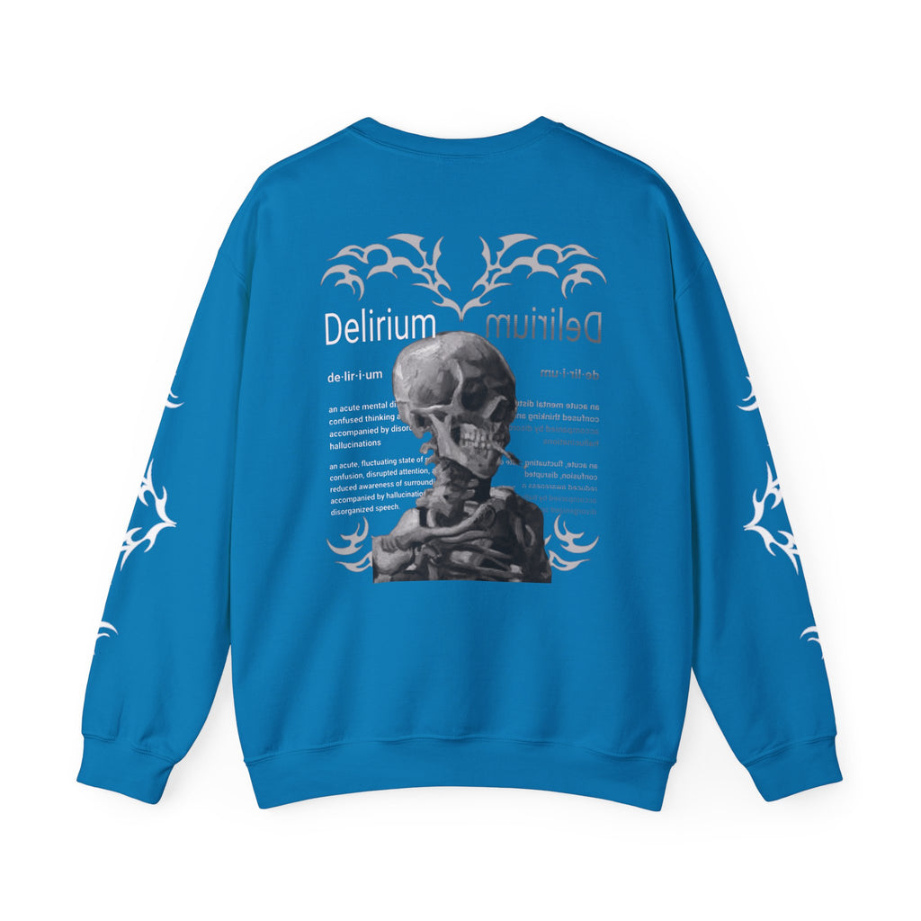 Delirium Skull Gothic Crewneck Sweatshirt | Skull Art Crewneck