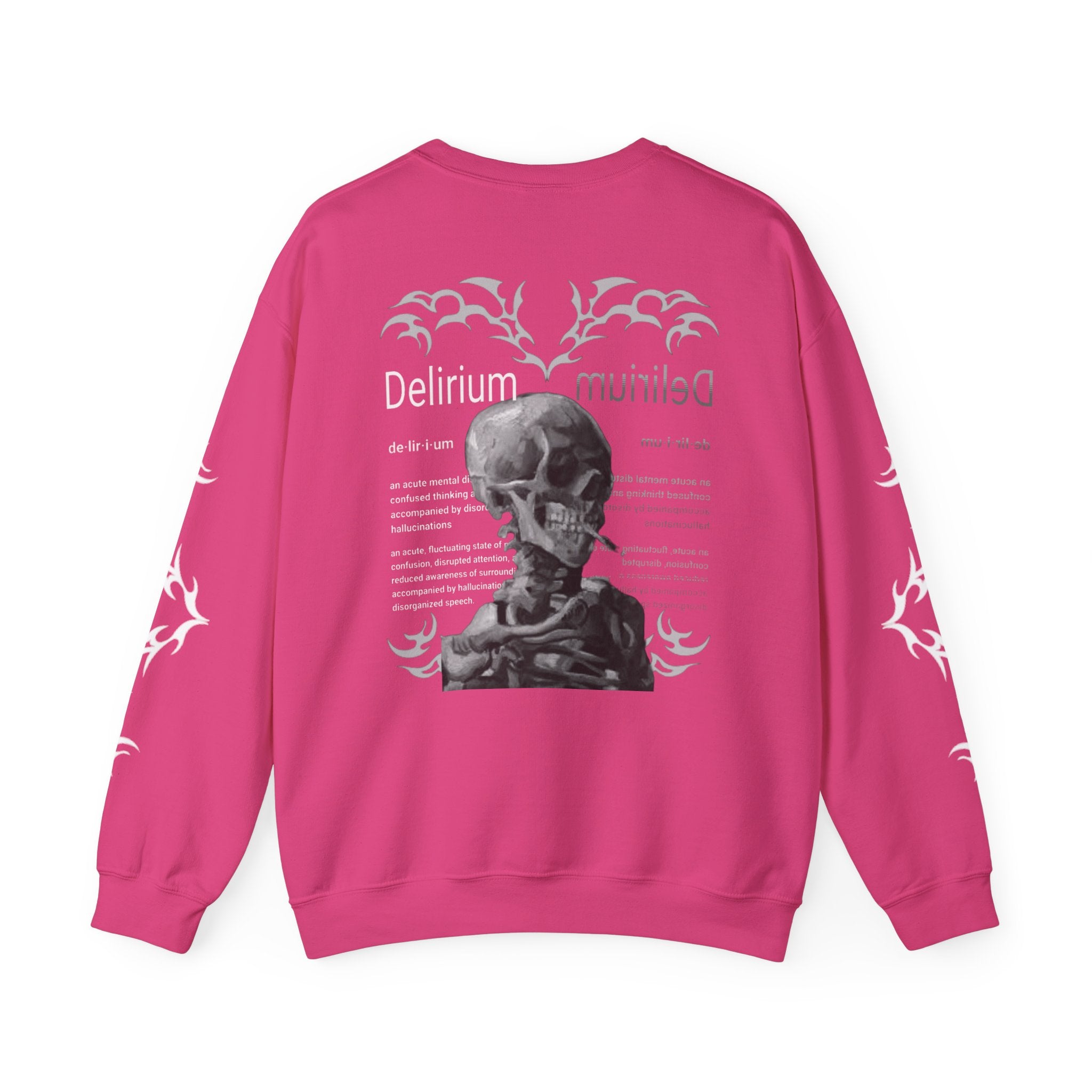 Delirium Skull Gothic Crewneck Sweatshirt | Skull Art Crewneck