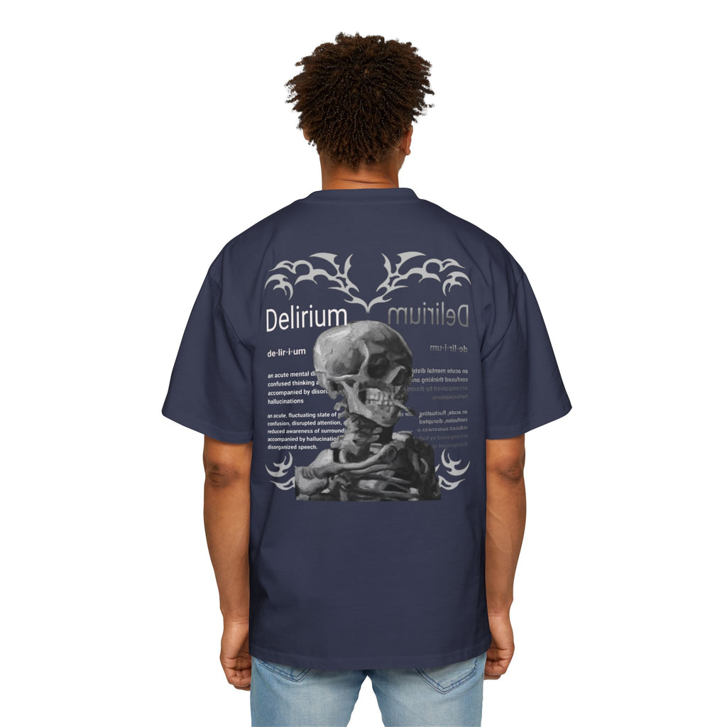 Skull Anatomy Graphic Tee — 'Delirium' Retro Gothic Oversized T-Shirt
