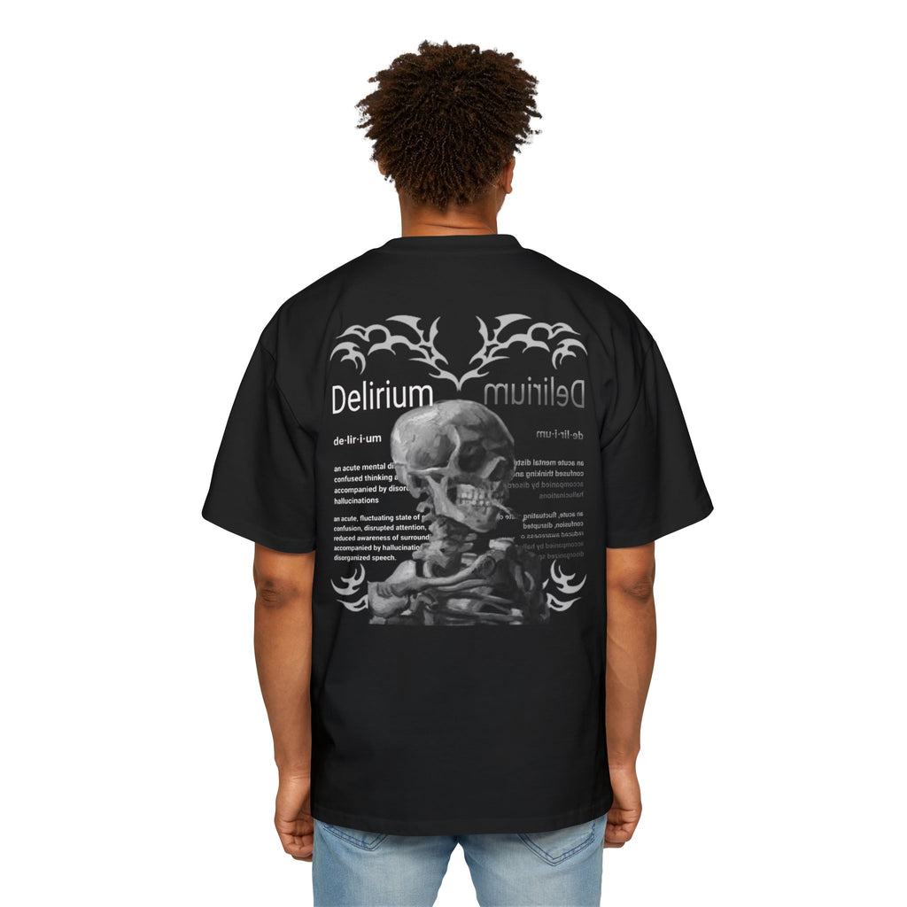 Skull Anatomy Graphic Tee — 'Delirium' Retro Gothic Oversized T-Shirt