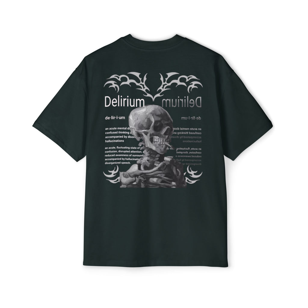 Skull Anatomy Graphic Tee — 'Delirium' Retro Gothic Oversized T-Shirt