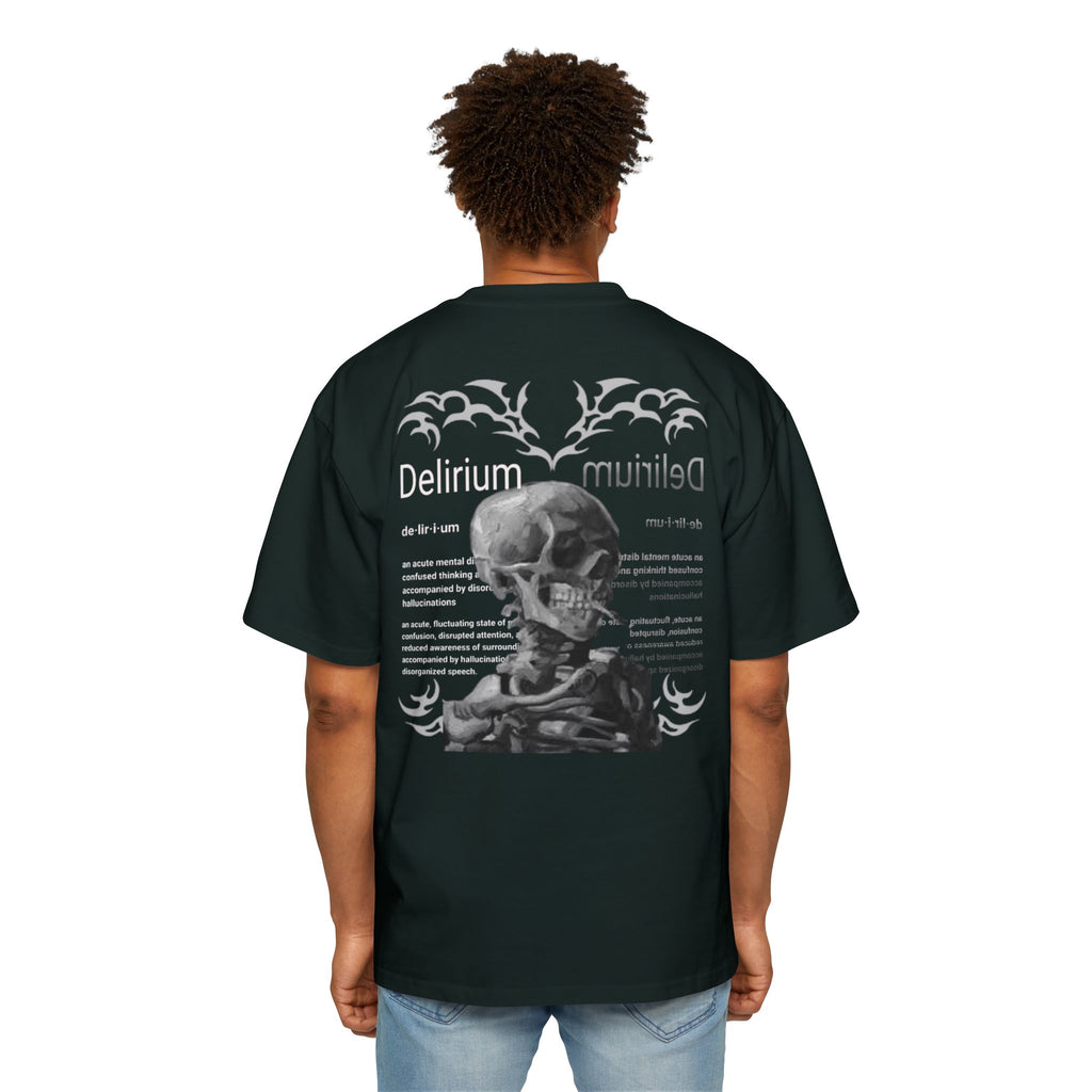 Skull Anatomy Graphic Tee — 'Delirium' Retro Gothic Oversized T-Shirt