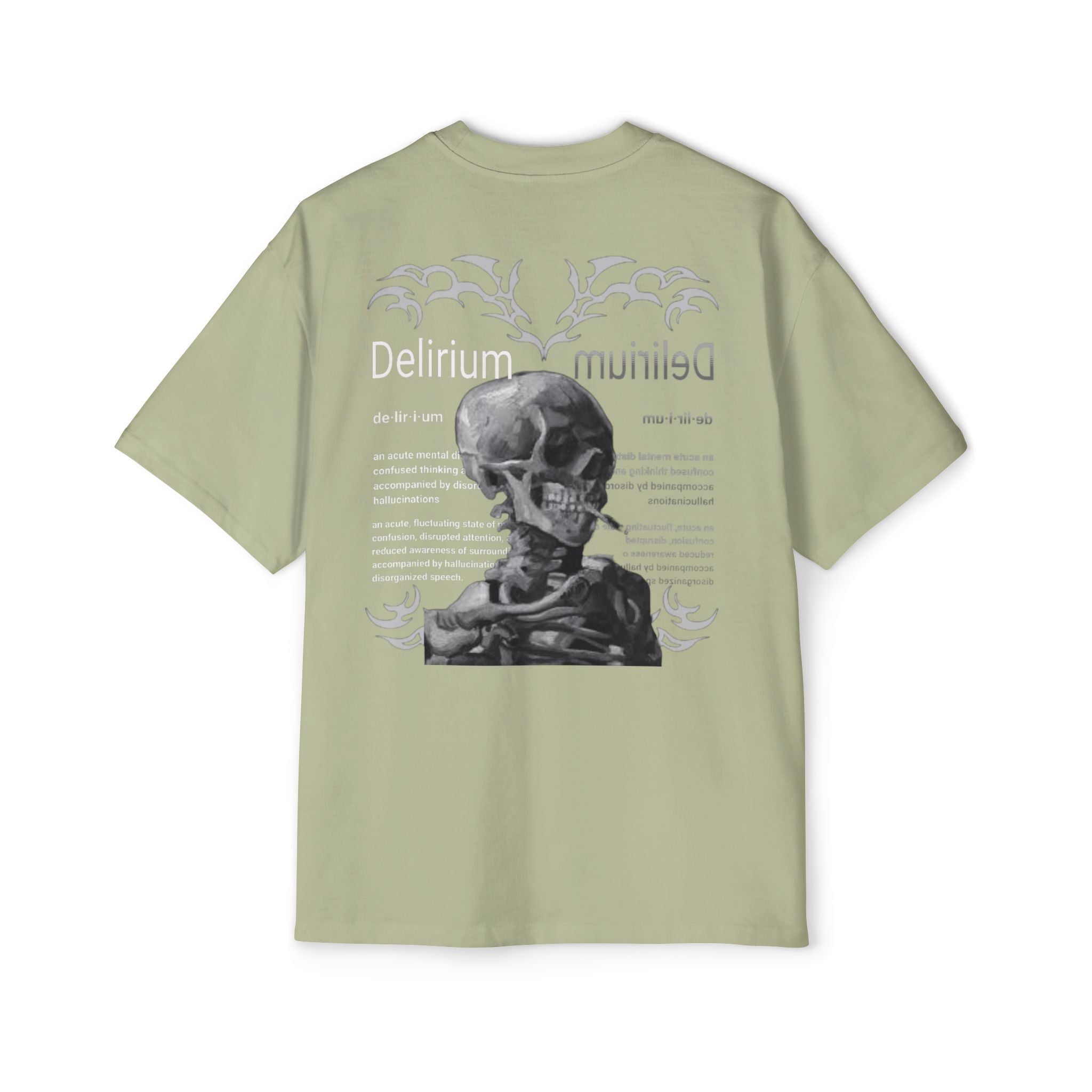 Skull Anatomy Graphic Tee — 'Delirium' Retro Gothic Oversized T-Shirt
