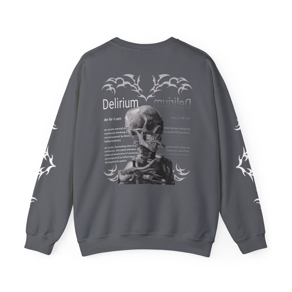 Delirium Skull Gothic Crewneck Sweatshirt | Skull Art Crewneck