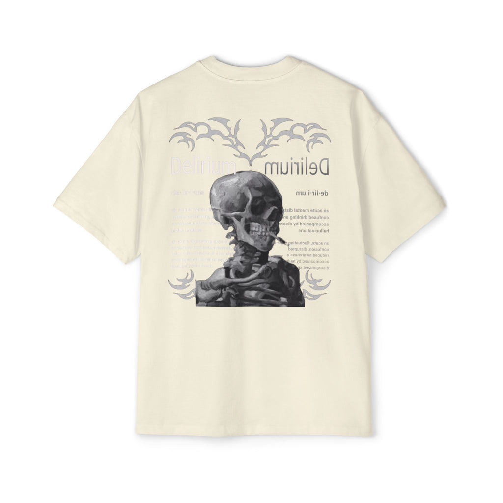 Skull Anatomy Graphic Tee — 'Delirium' Retro Gothic Oversized T-Shirt