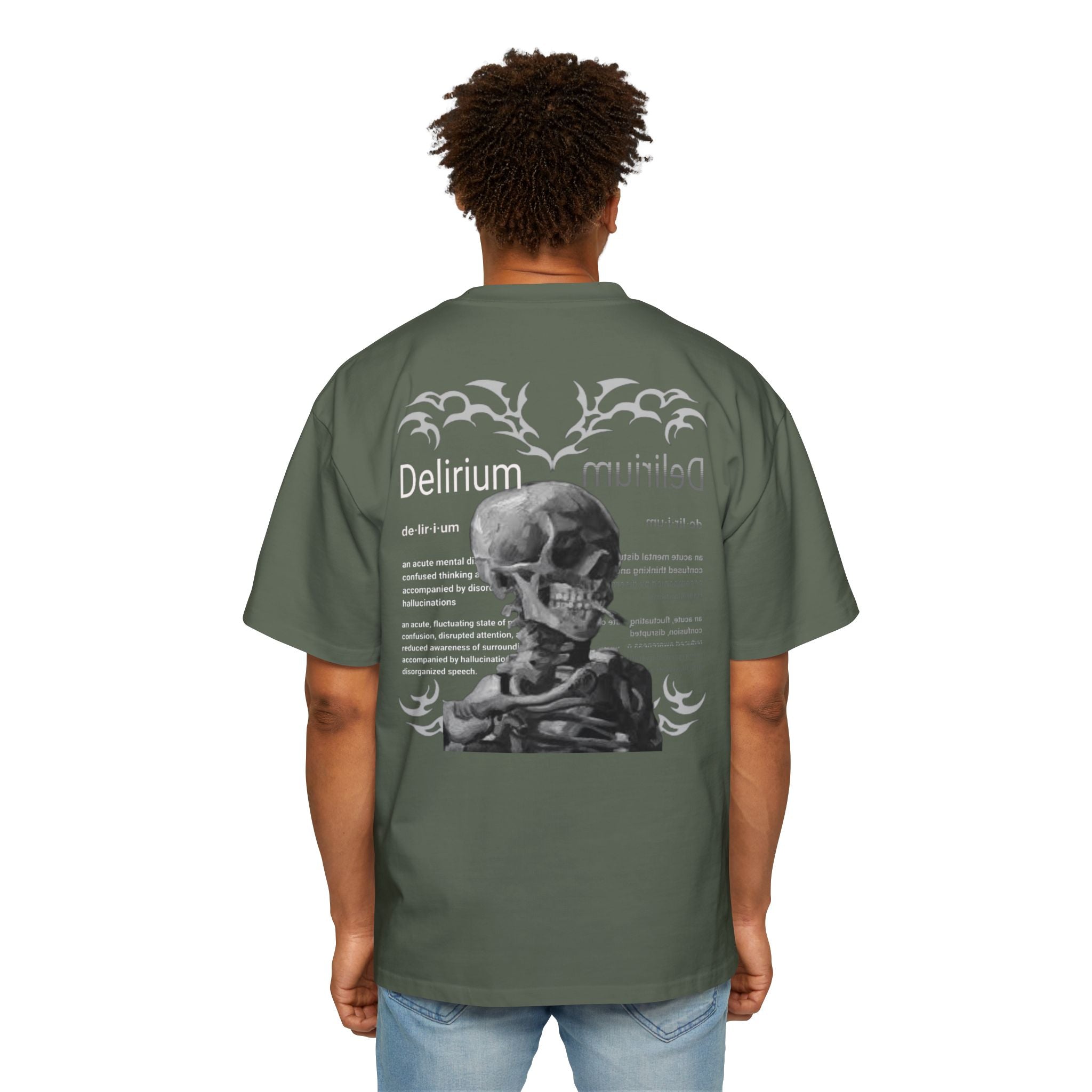 Skull Anatomy Graphic Tee — 'Delirium' Retro Gothic Oversized T-Shirt
