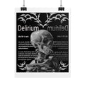 Delirium Skull Poster – Gothic Anatomy Art Print, Dark Medical Definition Wall Decor