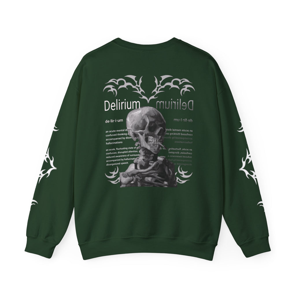 Delirium Skull Gothic Crewneck Sweatshirt | Skull Art Crewneck